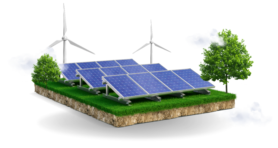 Blue and Green Modern Solar Panel Installation Services Instagram Post (1080 x 1080 px)